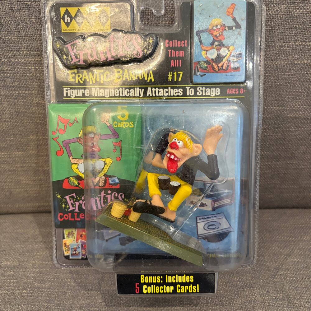 Weird-Ohs Skateboarding Figure Frantic Banana Magnetic + Collector Cards NEW